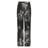 Pantalón palazzo satinado Lotus, Negro
