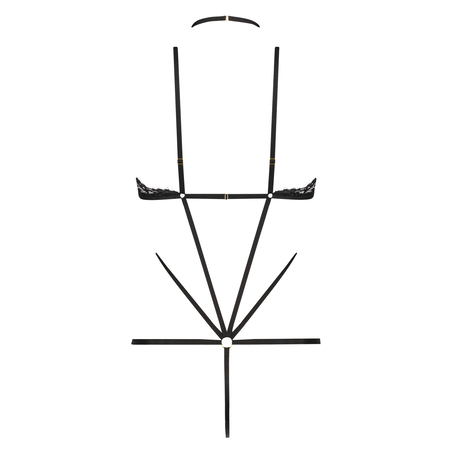 Bodi con entrepierna abierta Stormy, Negro