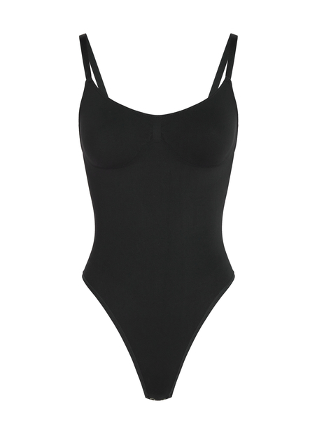 Bodi formació sin costuras de tiro alto, Negro