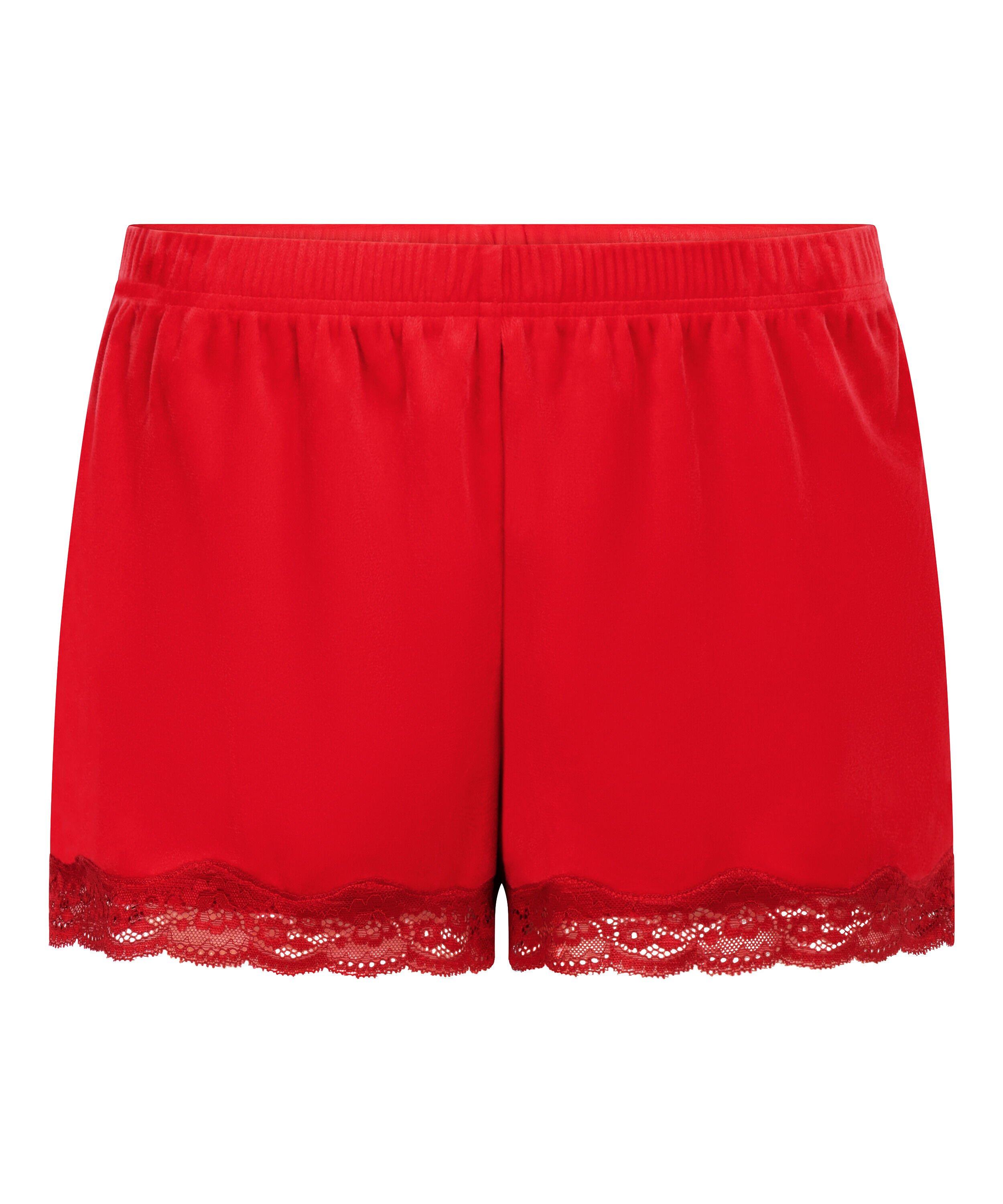 Short Velours Lace, Rojo