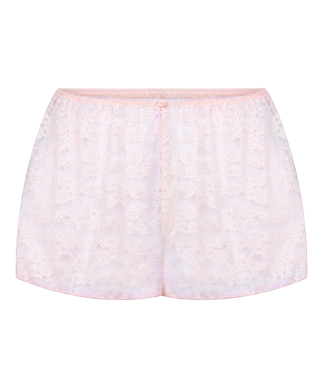 Short de encaje integral, Rosa
