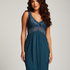 Vestido lencero Nora Lace, Azul
