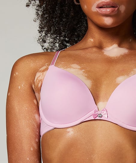 Sujetador con aros preformado Plunge, Rosa