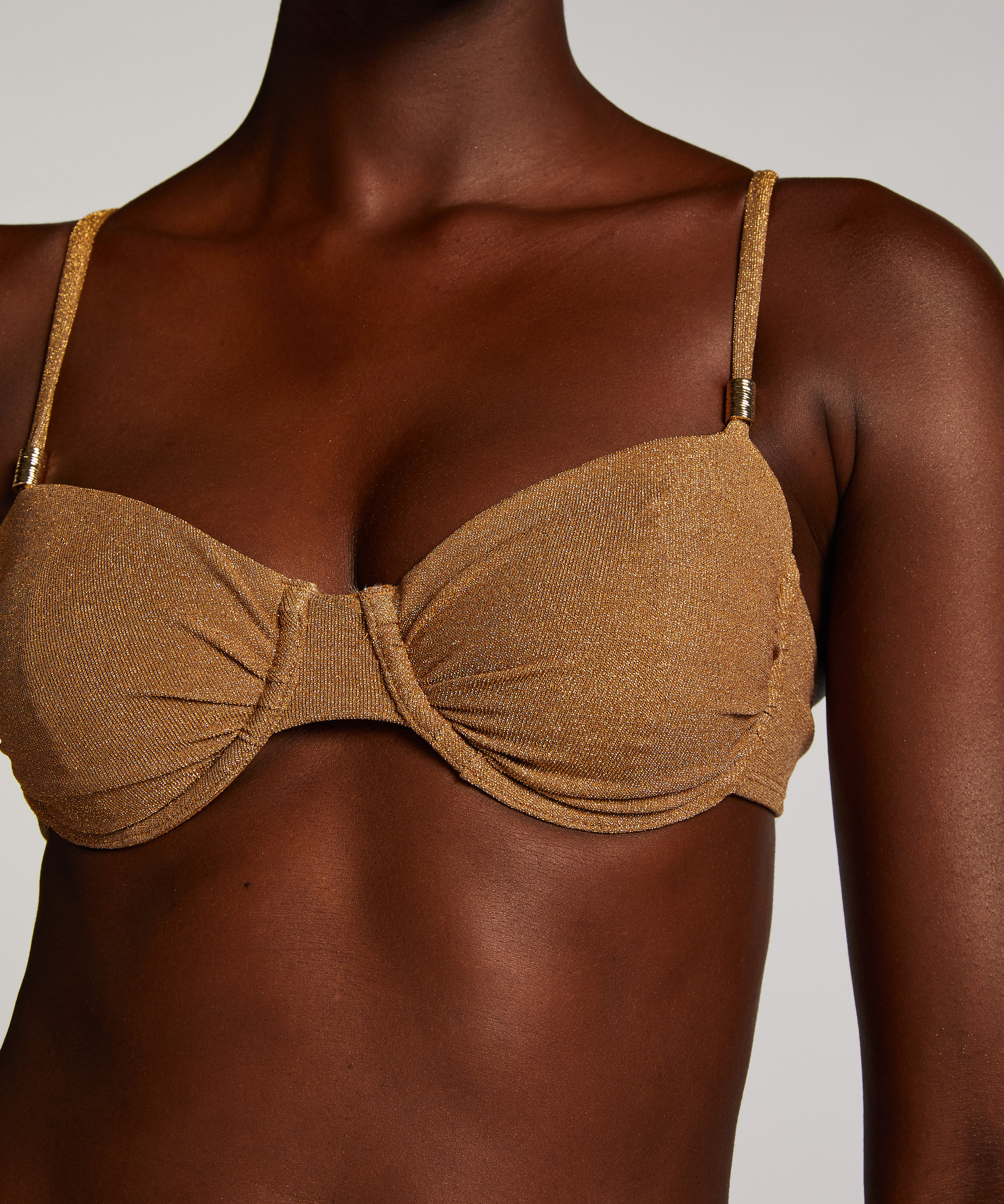 Top de bikini Goldie Shimmer, Amarillo, main