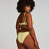 Braguita de Bikini de Corte Alto Scallop, Amarillo