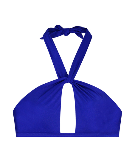 Crop top de bikini Bari, Azul