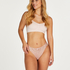 Tanga de pernera alta Kirsty, Rosa