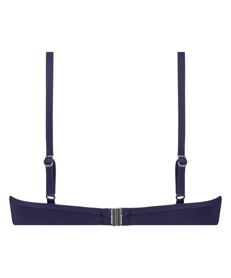 Top de bikini con aros preformado Scallop, Azul