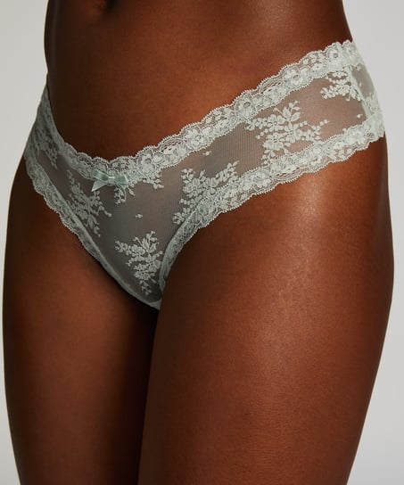 Brasile&ntilde;a en forma de V burn-out mesh, Verde