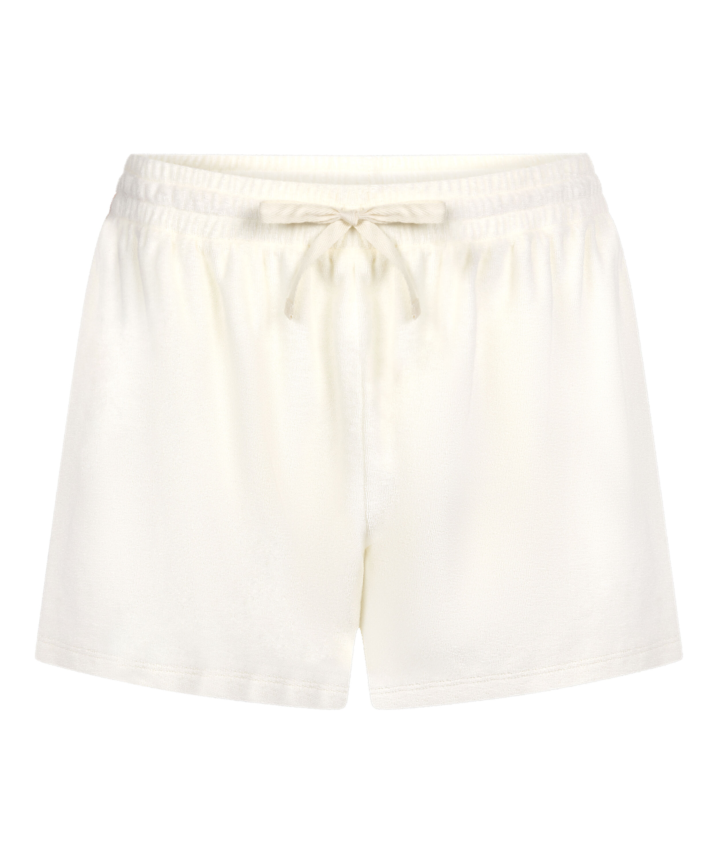 Pantalones cortos con textura de toalla, Blanco