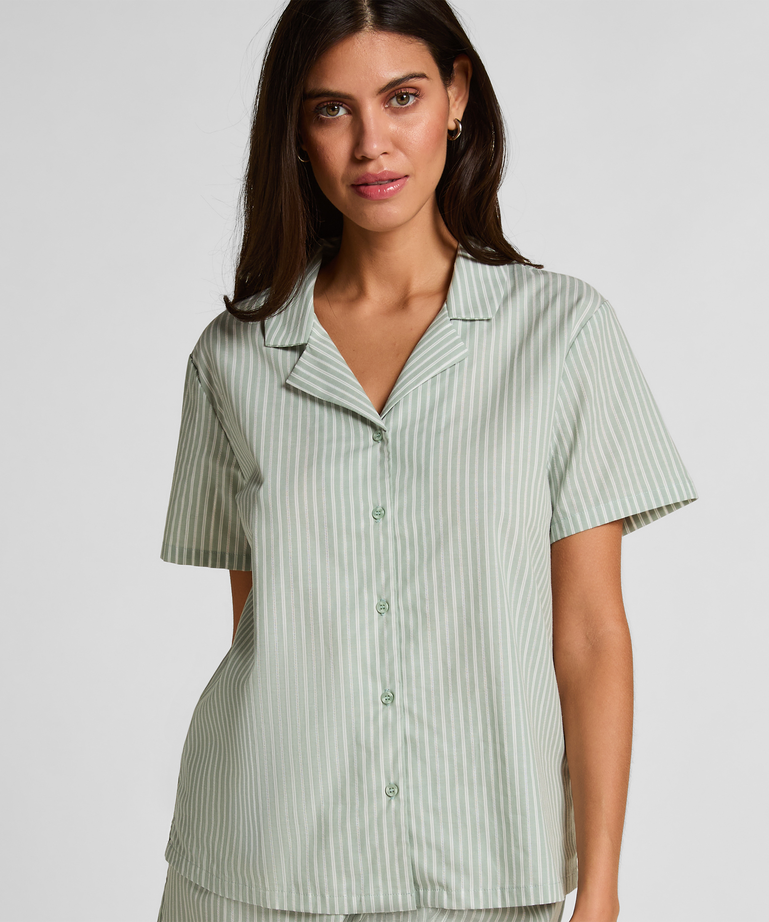 Chaqueta de punto a rayas, Verde, main