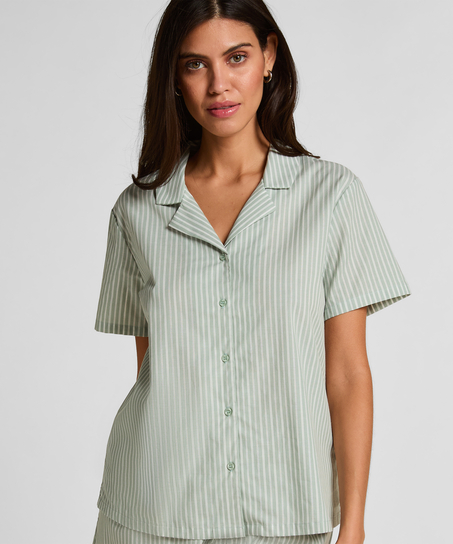 Chaqueta de punto a rayas, Verde