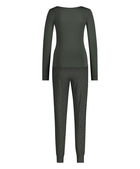 Conjunto de pijama Leopard, Verde