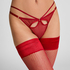 Medias Autoadhesivas Fishnet, Rojo