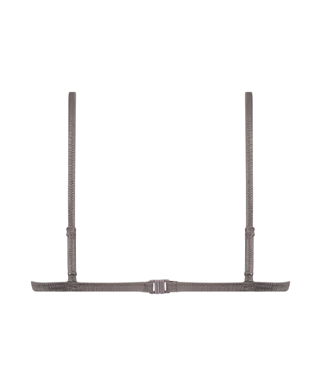 Top de bikini triangular Luna, Gris