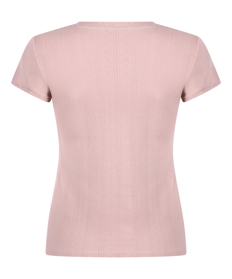 Top en pointelle, Rosa