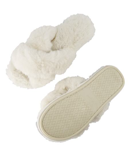 Zapatillas Fake Fur, Blanco