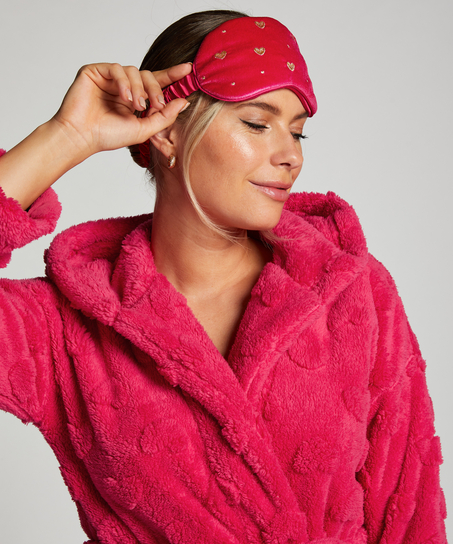 Antifaz de piel Velours, Rosa