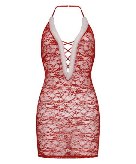 Vestido lencero Santa, Rojo