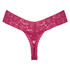 Tanga floral encaje, Rosa