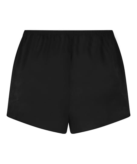 Short de satén Minimal, Negro