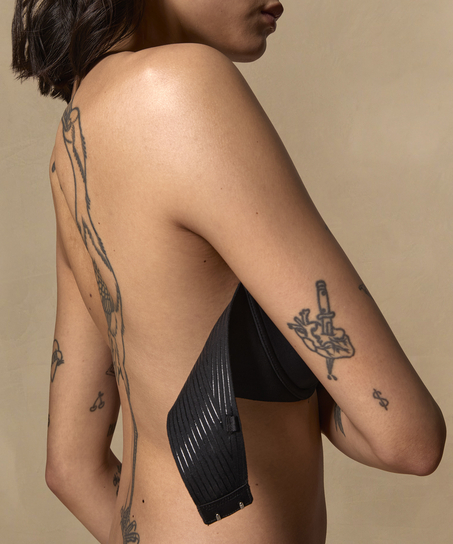 Sujetador de aros preformado sin tirantes Jane, Negro