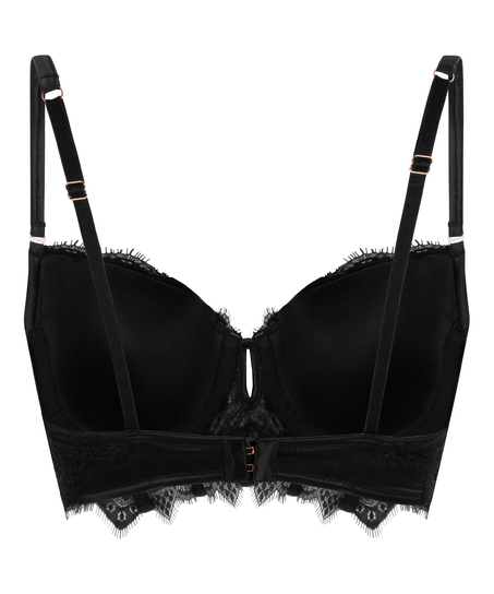 Sujetador longline de aros preformado Zoe, Negro