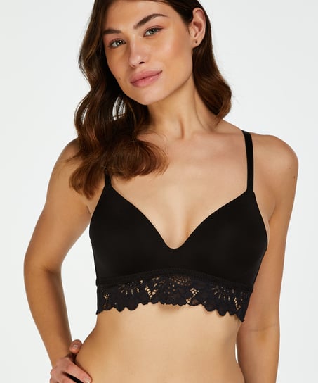 Sujetador push-up preformado sin aros Evey, Negro