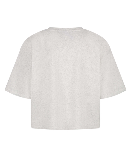 Top de terciopelo de manga corta, Gris