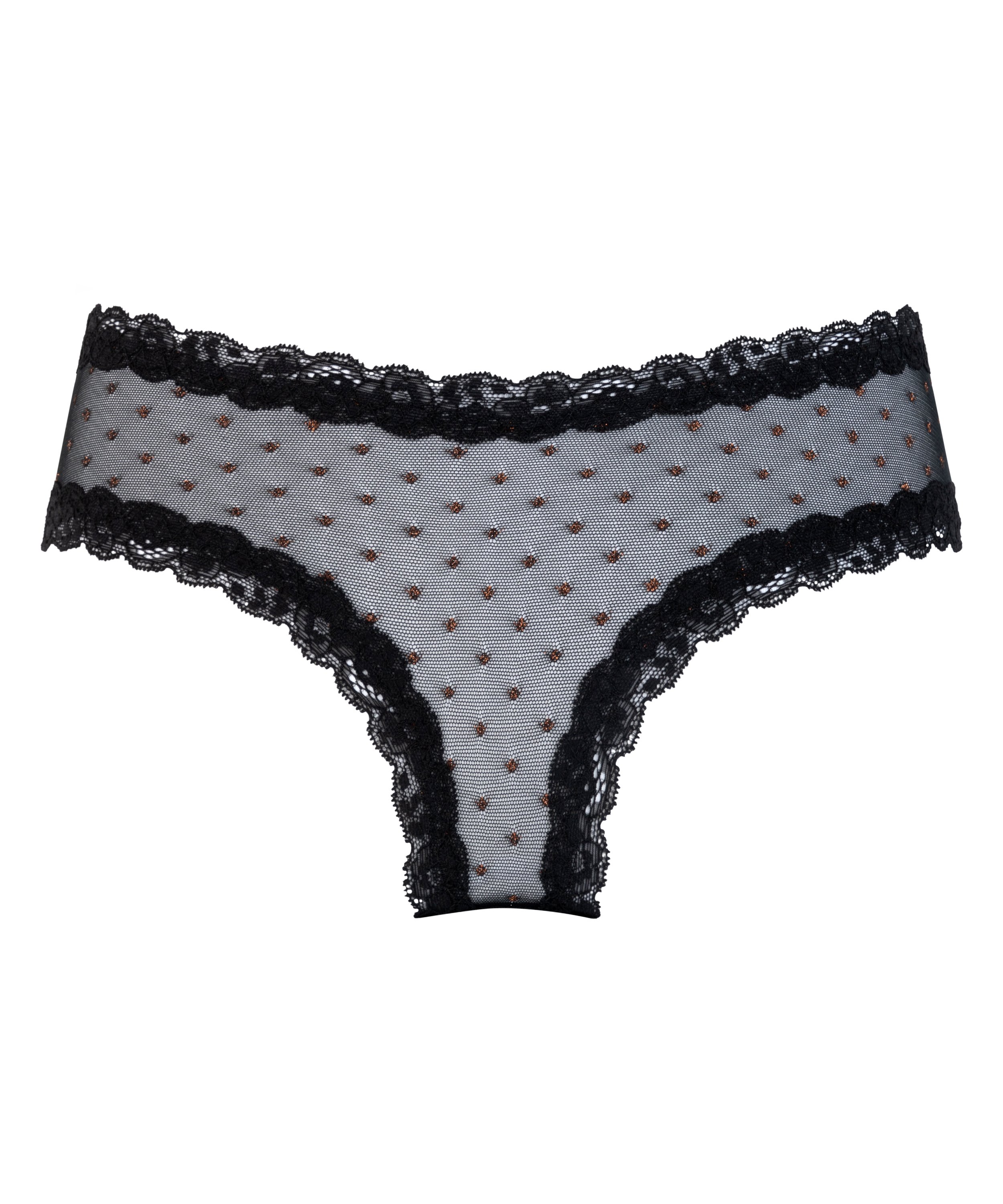 Brasile&ntilde;a en forma de V burn-out mesh, Negro, main