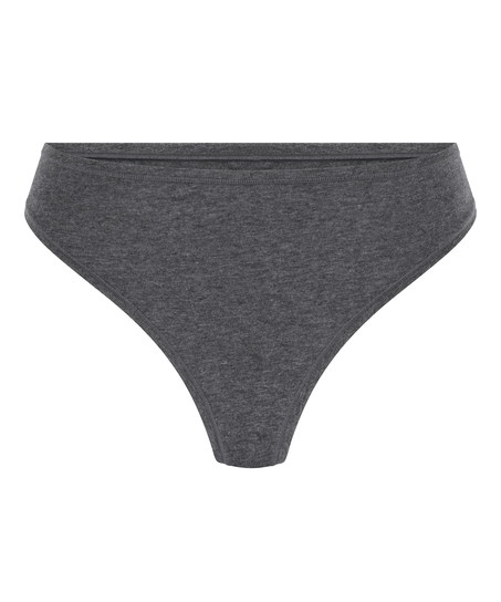 Tanga de algodón suave, Gris