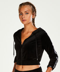 Chaqueta deportiva HKMX  de terciopelo, Negro