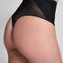 Tanga de encaje Shaping, Negro