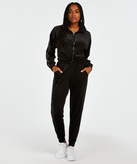 Pantalón de deporte de terciopelo HKMX, Negro