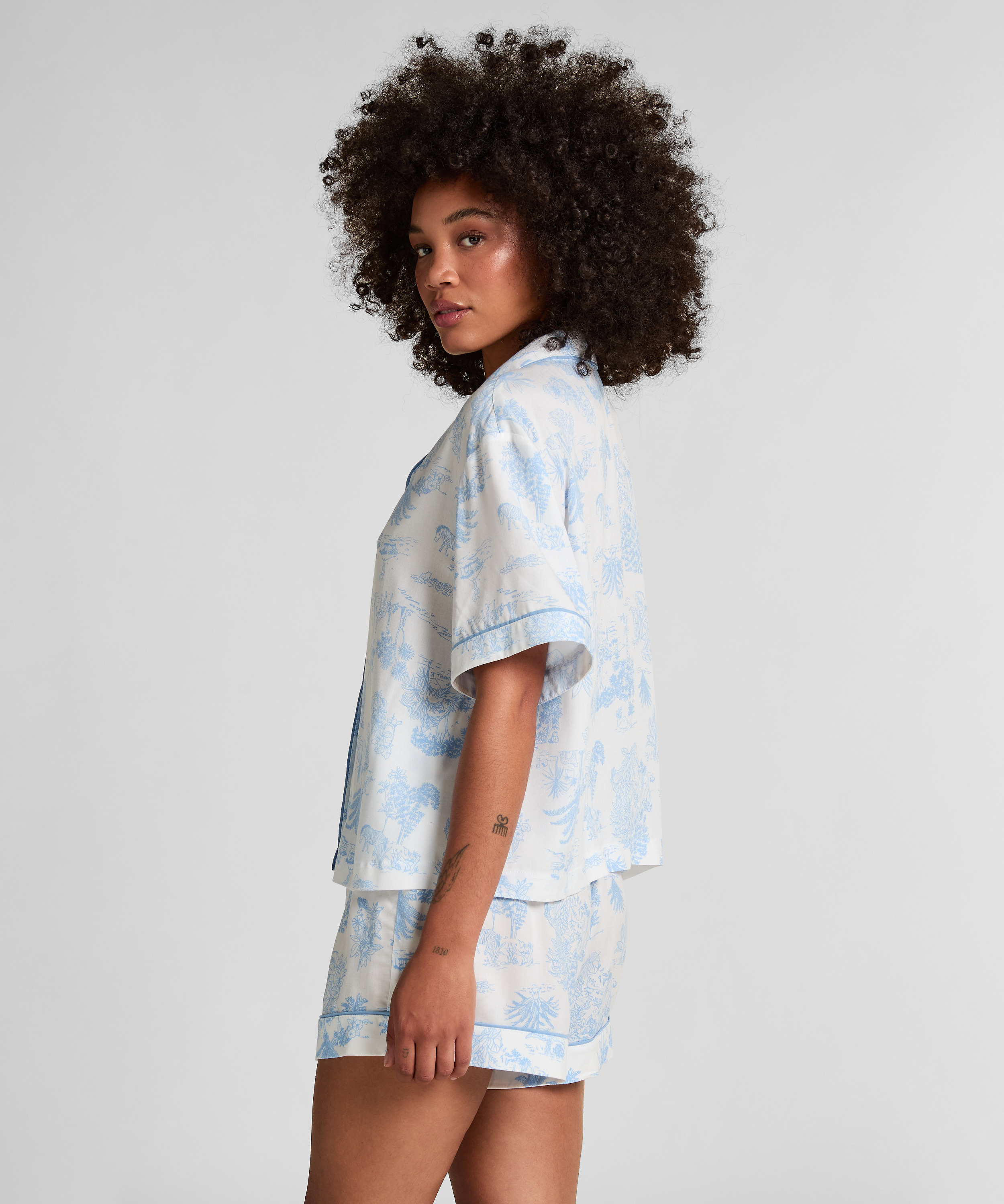 Shorts tejidos, Azul, main