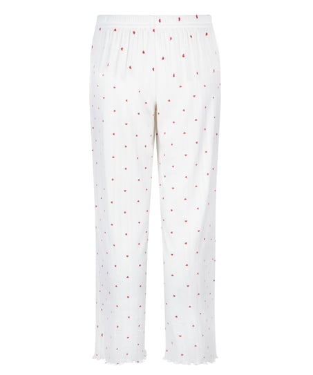Pantal&oacute;n de pijama Pointelle, Blanco