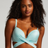 Top de bikini push-up con aros y relleno Sydney, Azul