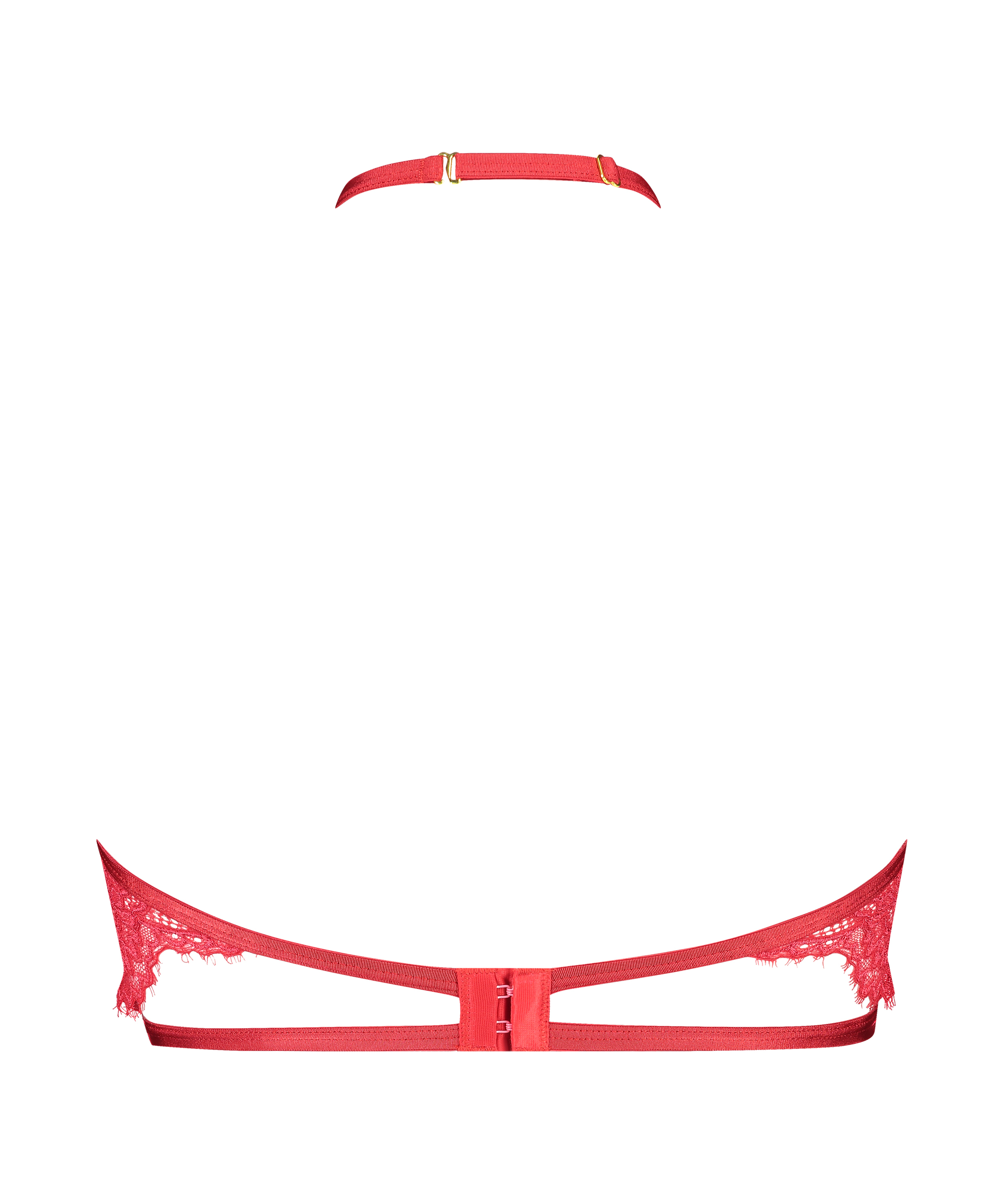 Sujetador cuello halter con aros sin relleno Eve, Rojo, main