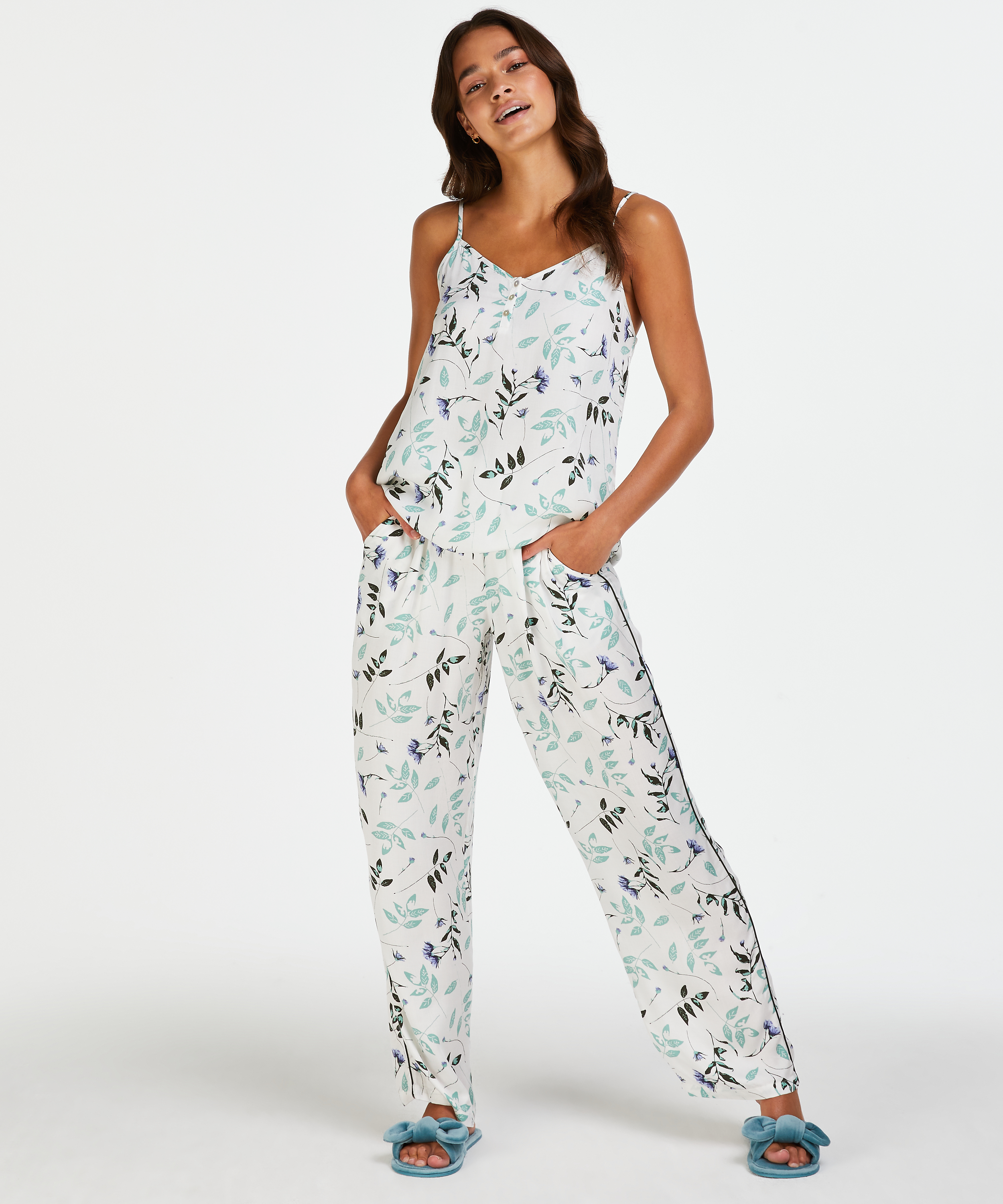 Cami de hojas prensadas, Blanco, main