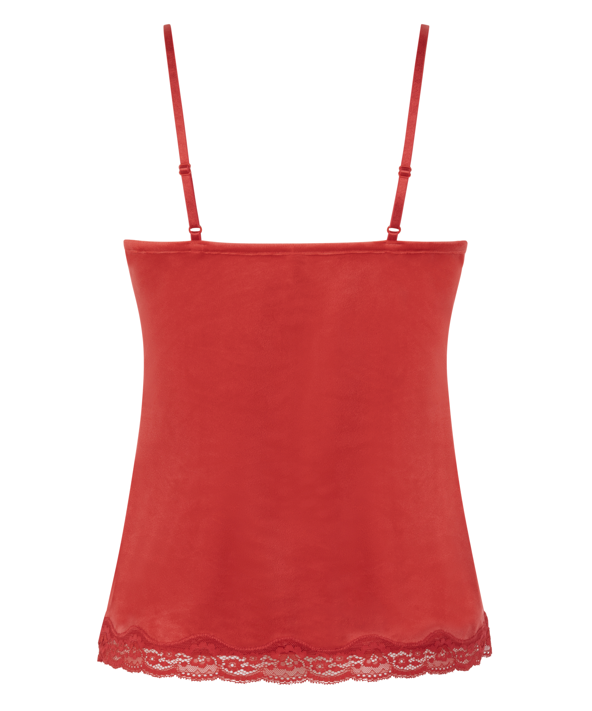 Camiseta top Velours Lace, Rojo, main