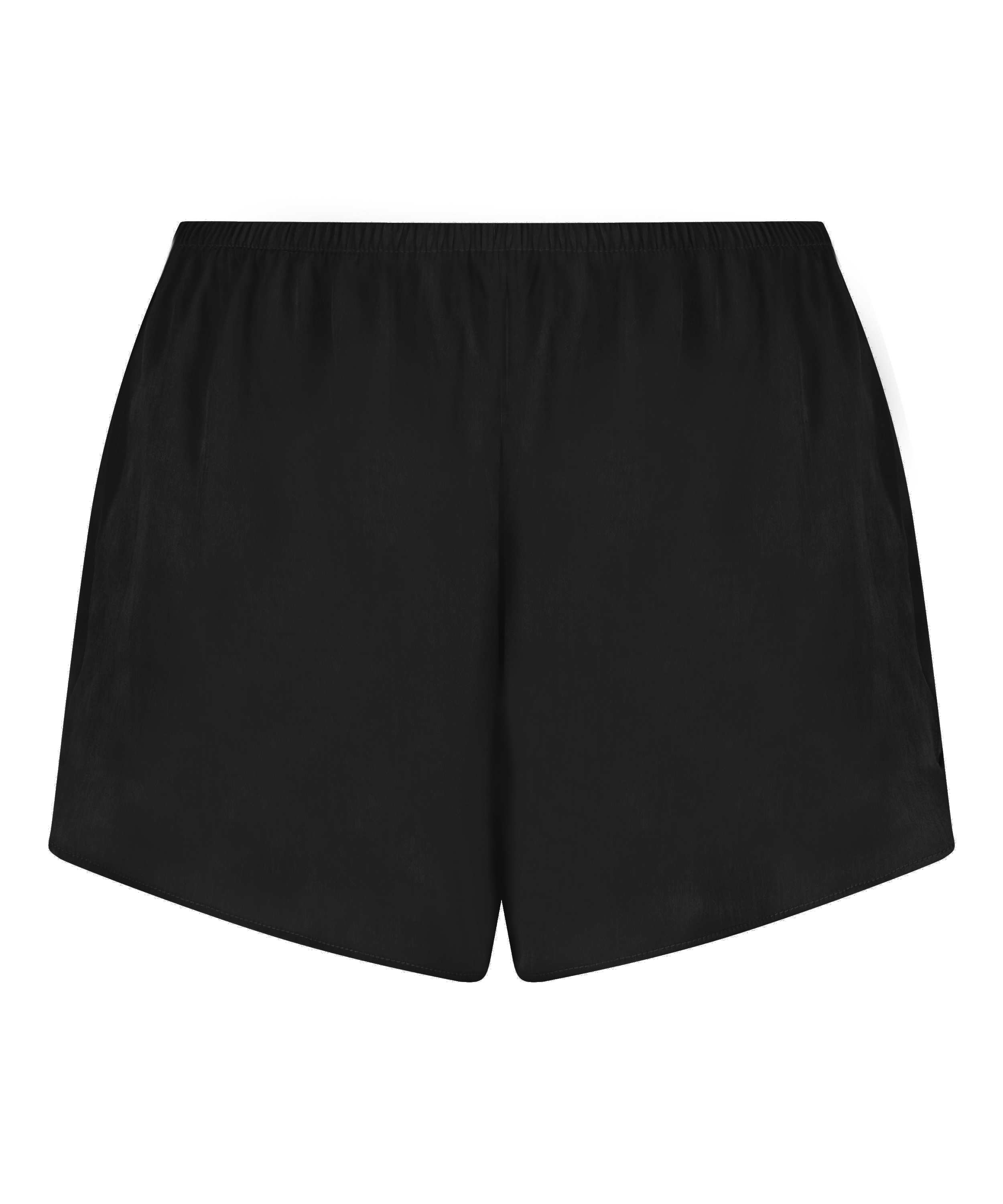 Short de sat&eacute;n Minimal, Negro, main