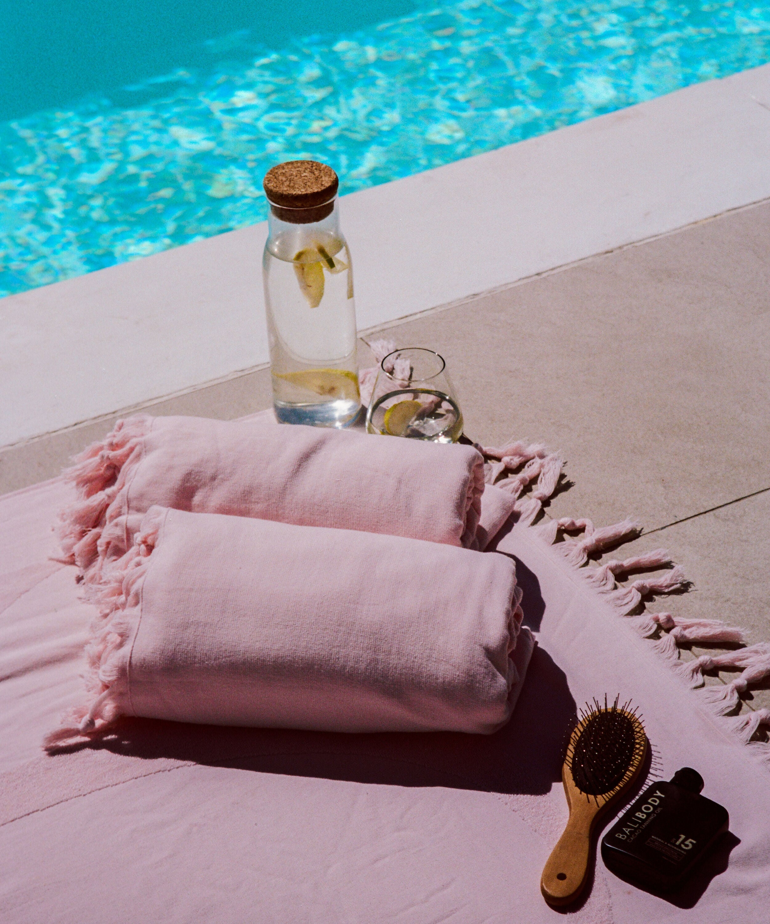 BRANDED COTTON TOWEL, Rosa