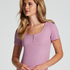 Top de pijama Henley, Morado