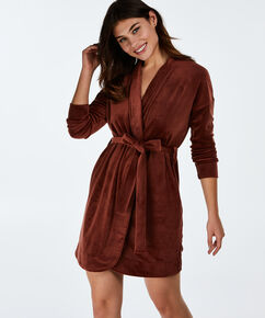 Badjas Velvet, marr&oacute;n