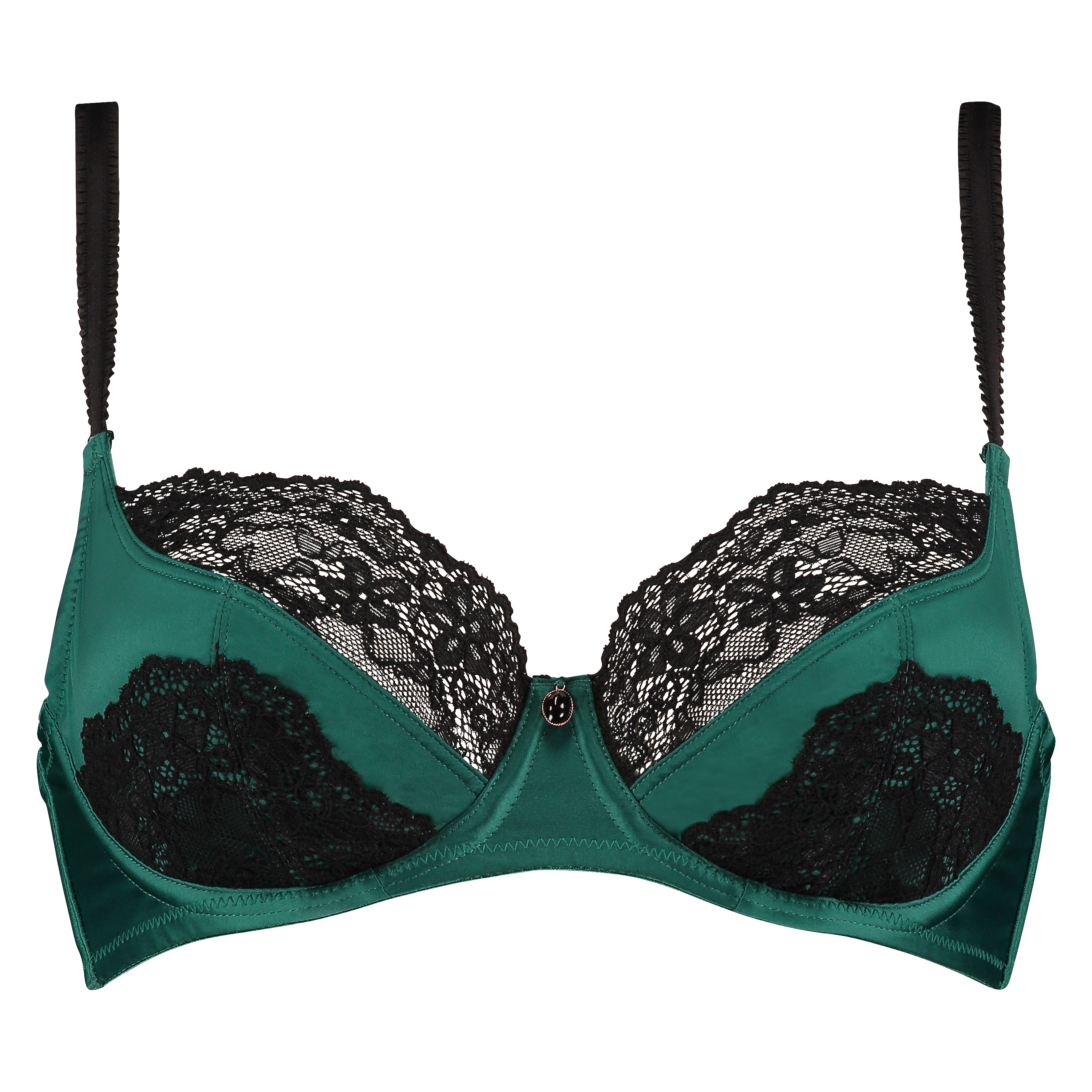 Non-padded underwired bra Loulou, Verde, main