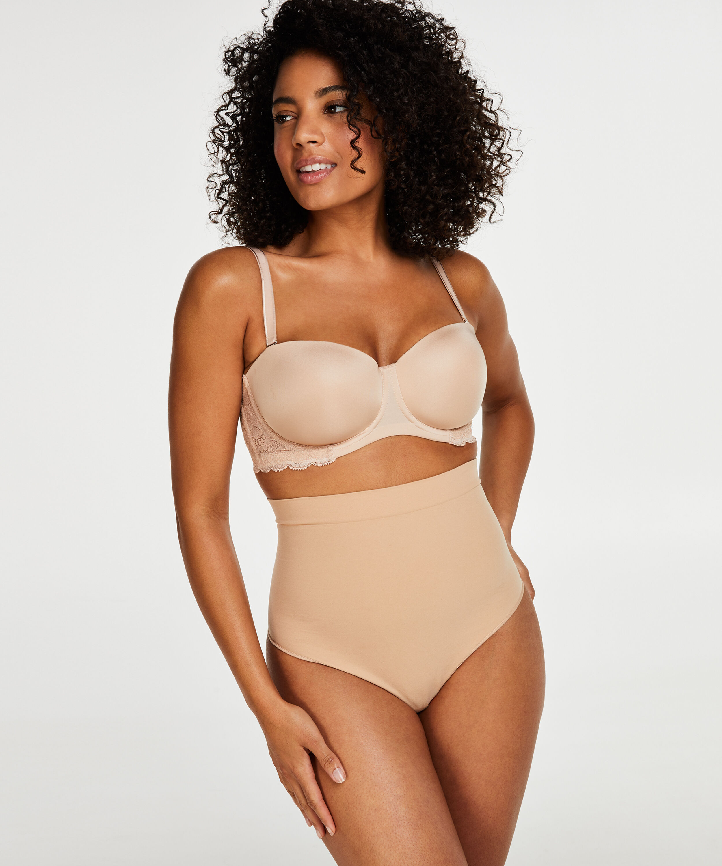 Tanga de cintura alta reafirmante - Level 2, Beige