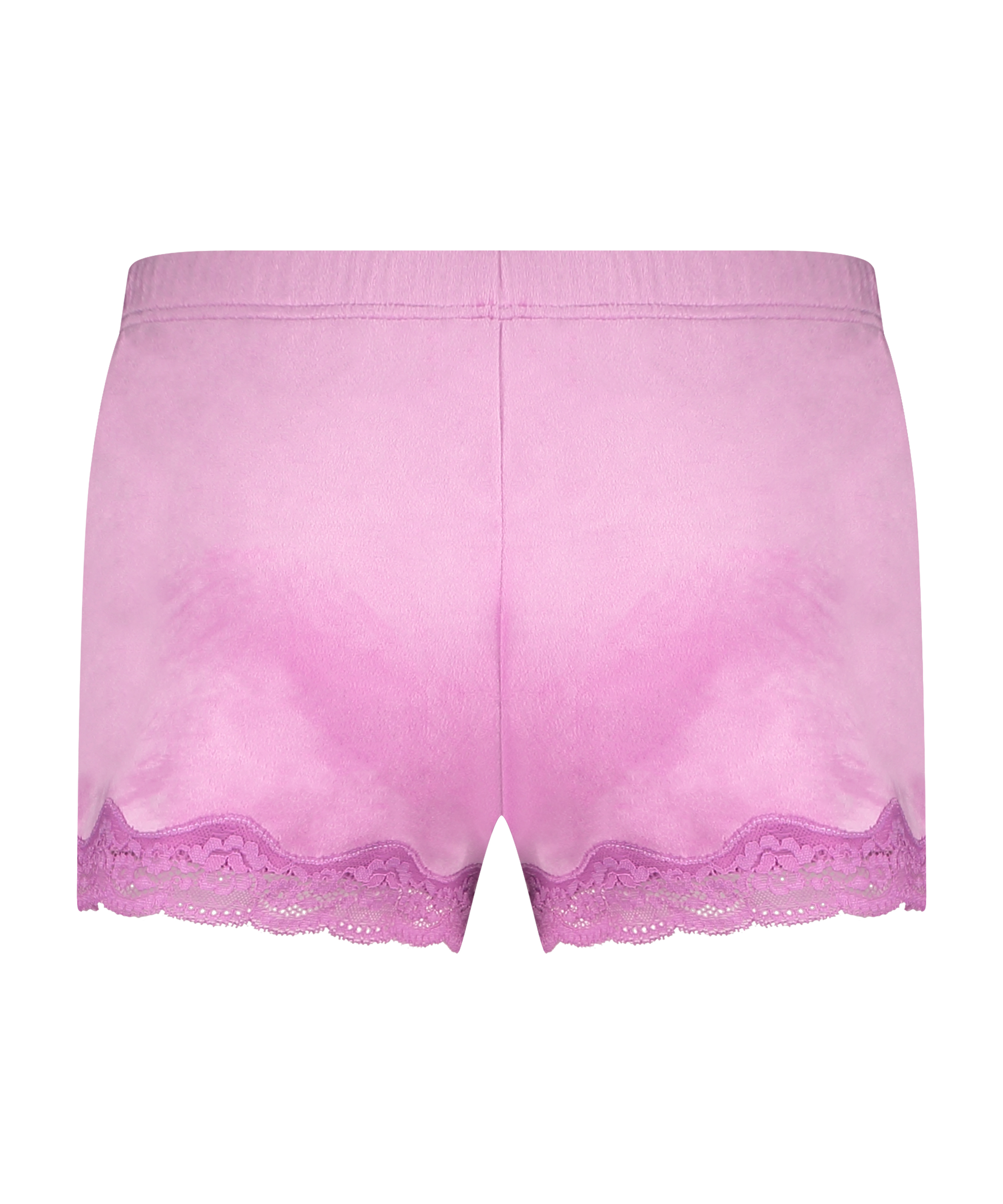 Pantalón corto de terciopelo y encaje, Rosa, main