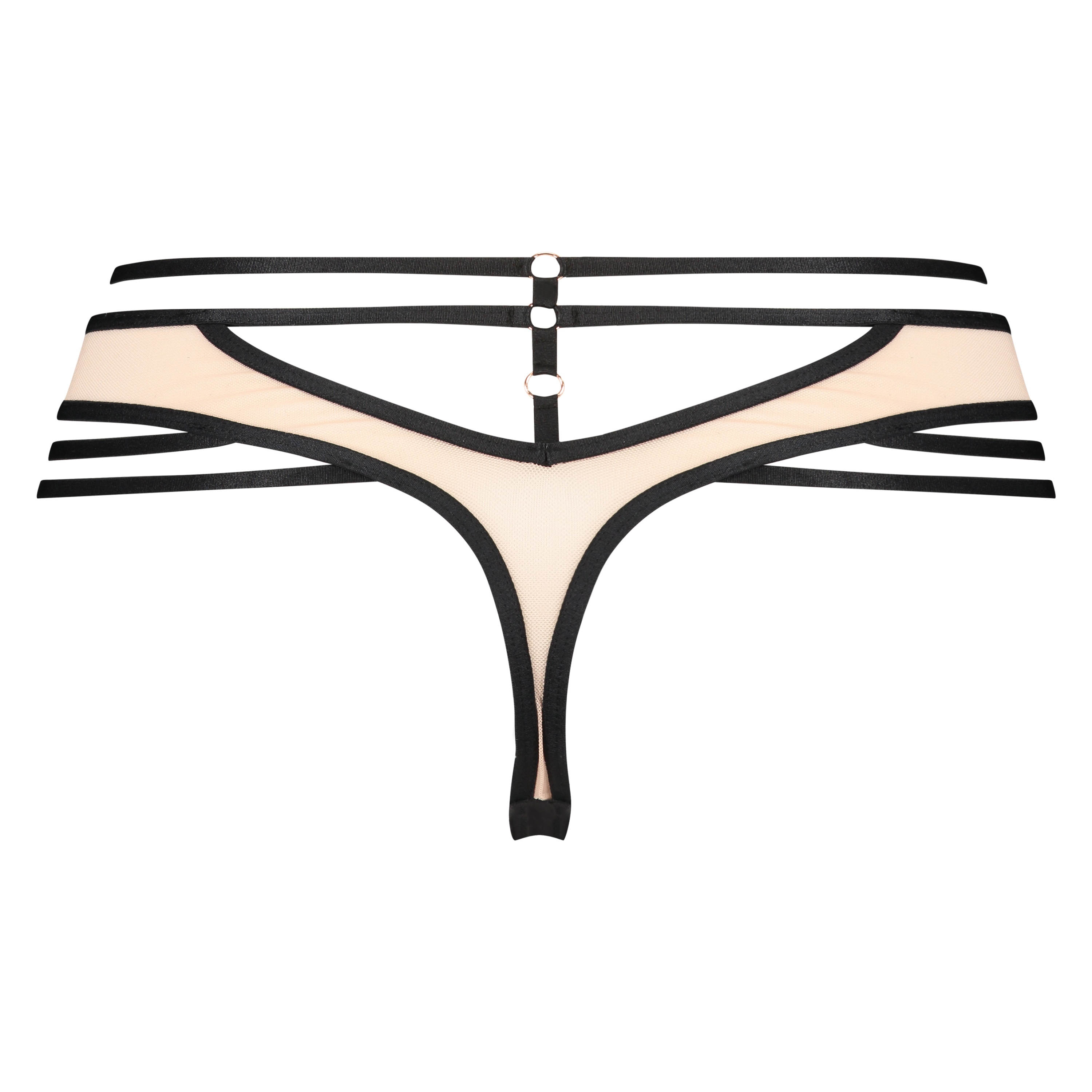 Tanga de corte alto Dahlia, Negro, main