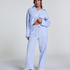 Pantal&oacute;n de pijama de algod&oacute;n, Azul