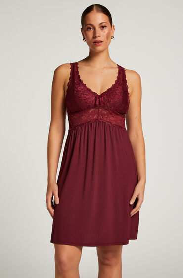 Hunkemöller Vestido lencero Nora Lace Morado Hunkemöller Vestido lencero Nora Lace Morado